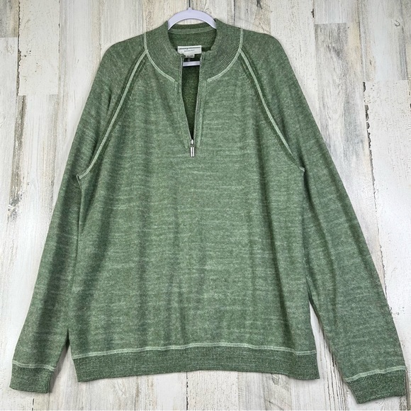 Tommy Bahama Other - Tommy Bahama Reversible Sweater Mens Size XL Long Sleeves Pullover Shirt 1/4 Zip